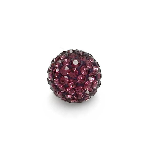 DISCOBALL 1 HOLE AMETHYST 8 MM