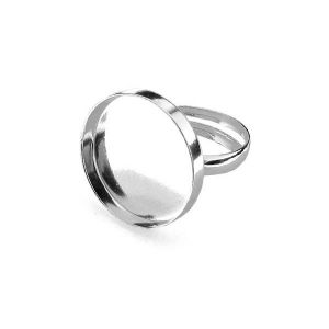 Silber ring cabochon - U-RING FMG-R 18 mm