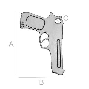 Beretta anhänger silber LK-0123 (0,50 mm)