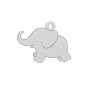 Elefant anhänger, sterling silber 925, LK-0334 16x16 mm