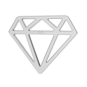 Diamant anhänger BL-0098 - 0,40 12,8x15,5 mm