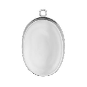 Oval Silber cabochon - CON 1 FMG 18x25 mm