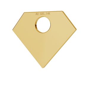 Diamant 14K gold anhänger LKZ-00013 - 0,30 mm