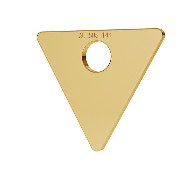 Dreieck 14K gold anhänger LKZ-00016 - 0,30 mm