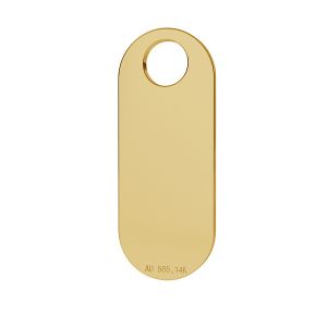 Oval 14K gold anhänger LKZ-00019 - 0,30 mm