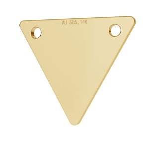 Dreieck tag anhänger 14K gold LKZ-00581 - 0,30 mm