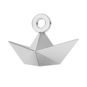 Origami Boot Anhänger Silber, ODL-00207
