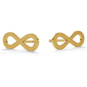 Unendlichkeit ohrringe 14K gold LKZ-00589 KLS - 0,30 mm