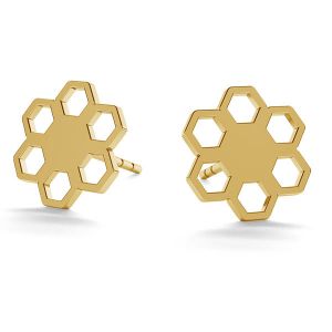 Blume ohrringe 14K gold LKZ-00668 KLS - 0,30 mm