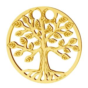 Baum des lebens anhänger, 14K gold, LKZ-01305 - 0,30