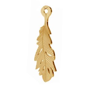 Feder anhänger, 14K gold, LKZ-00391 - 0,30