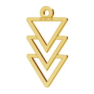 Dreieck anhänger, 14K gold, LKZ-00434 - 0,30