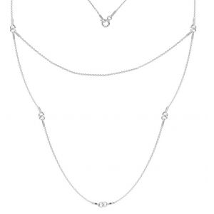 Basis für halsketten, silber 925, S-CHAIN 17 (A 030)