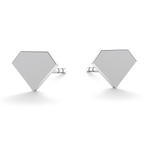 Kreuz X ohrringe, sterling silber 925, LK-0617 KLS - 0,50