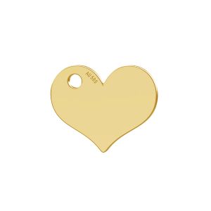 Herz tag anhänger 14K gold LKZ-00573 - 0,30