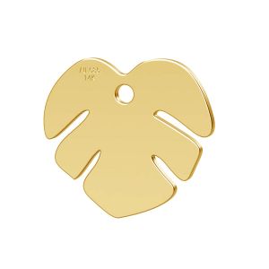 Lotus blume anhänger, 14K gold LKZ-00809 - 0,30