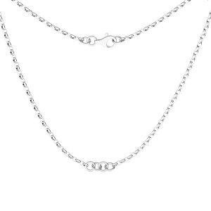 Kette basis für armband, sterling silber 925, S-CHAIN 29 (ROLO OVAL 0,35X0,60)