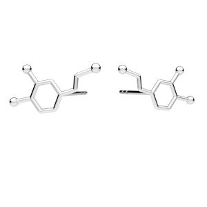 Dopamin chemische formel ohrringe, silber 925, ODL-00462 KLS (L+P)