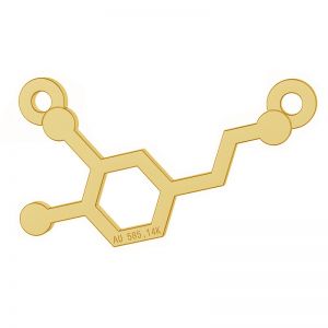 Dopamin chemische formel anhänger, 14K gold LKZ-06062 - 0,30