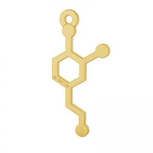 Dopamin chemische formel anhänger, 14K gold LKZ-06063 - 0,30
