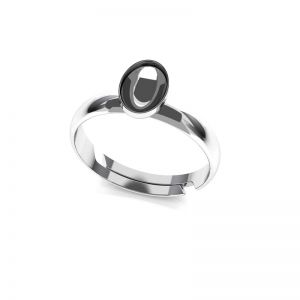 Ring Swarovski Rivoli Oval Basis Silber, OKSV 4122 MM  8,00 UNIVERSAL RING