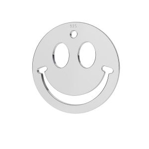 Lächeln emoticon anhänger, silber 925, LKM-2025