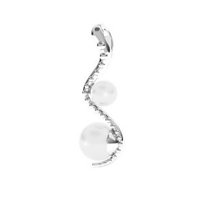 Schlange anhänger Swarovski pearls, ODL-00774 4x22 mm ver.2
