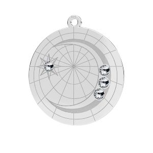 Mond anh&auml;nger*silber 925*LKM-2625- 0,50 22x23,5 mm