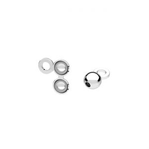 Runde endkappe silber - LP 6 2x6,5 mm