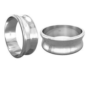 Apoxie ring rahmen*sterling silber 925*RING 011 7 mm - S (10,11,12)