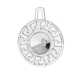 Griechisches Labyrinth anh&auml;nger Swarovski Rivoli 6 mm*sterling silber 925*ODL-00838 14x17,5 mm (1122 SS 29)