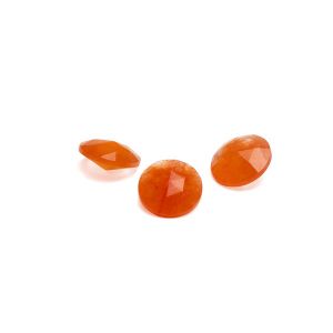 Jadeit orange ROSECUT/ RIVOLI 10 MM GAVBARI, halbedelstein 