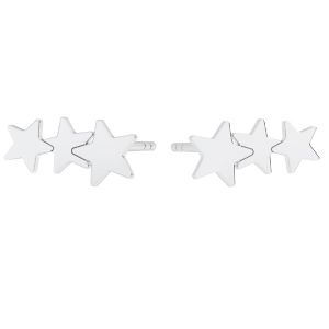 Stern ohrringe*sterling silber 925*KLS LKM-2984 - 0,50 5,2x10,3 mm