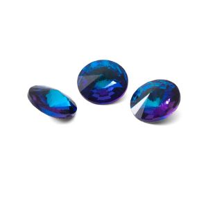 Runden Kristall 10mm, RIVOLI 10 MM GAVBARI SHIMMER BLUE