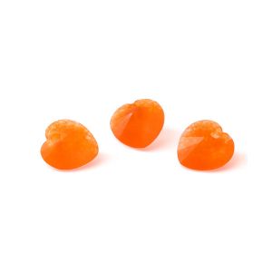 Orange jade HERZ 10 MM GAVBARI, halbedelstein 