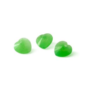 Grüne jade HERZ 10 MM GAVBARI, halbedelstein 