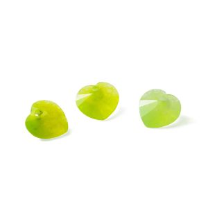 Hellgrüne Jade HERZ 10 MM GAVBARI, halbedelstein 