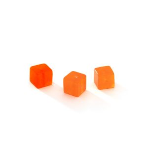 Orange Jade WÜRFEL 6 MM GAVBARI, halbedelstein 