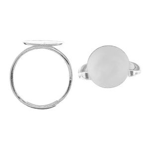 Ring mit runder platte 12mm*sterling silber 925*U-RING GWP 12 0,6x12 mm