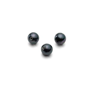 Runden natürliche Perlen Schwarz 6 mm 2H, GAVBARI PEARLS
