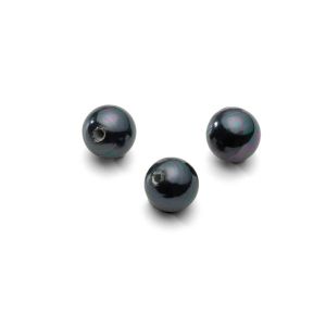 Runden natürliche Perlen Schwarz 8 mm 1H, GAVBARI PEARLS