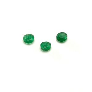 Runder Stein, flache rückseite, 3 mm dark green Jade, GAVBARI