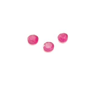 Runder Stein, flache r&uuml;ckseite, 3 mm jadeite neon pink, GAVBARI
