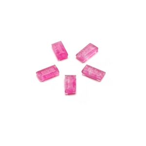 RECHTECK, flache rückseite, jadeite neon pink 2,5x5 mm, halbedelstein GAVBARI