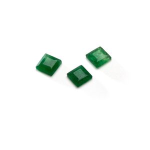 PLATZ, flache rückseite, dark green Jade 5x5 mm, halbedelstein GAVBARI
