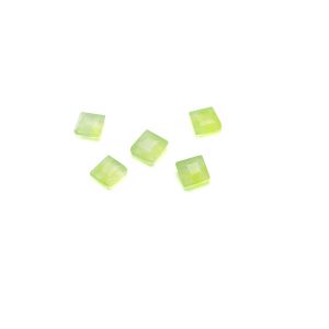 PLATZ, flache rückseite, light green Jade 3x3 mm, halbedelstein GAVBARI