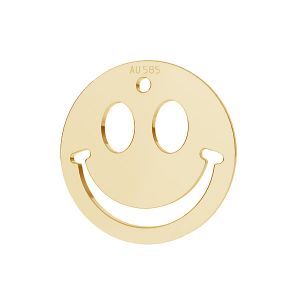 Lächeln emoticon anhänger*gold 585*LKZ14K-50128 - 0,30 15x15 mm