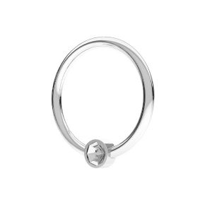 Runden ohrringe für Swarovski, silber 925, ODL-00703 13,5 mm