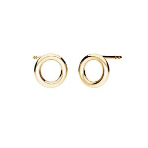 Kreis ohrringe*gold 585*KLS-33 1,1x3,5 mm