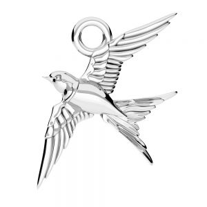 Schlucken anhanger, sterling silber 925, ODL-01127 12x20 mm